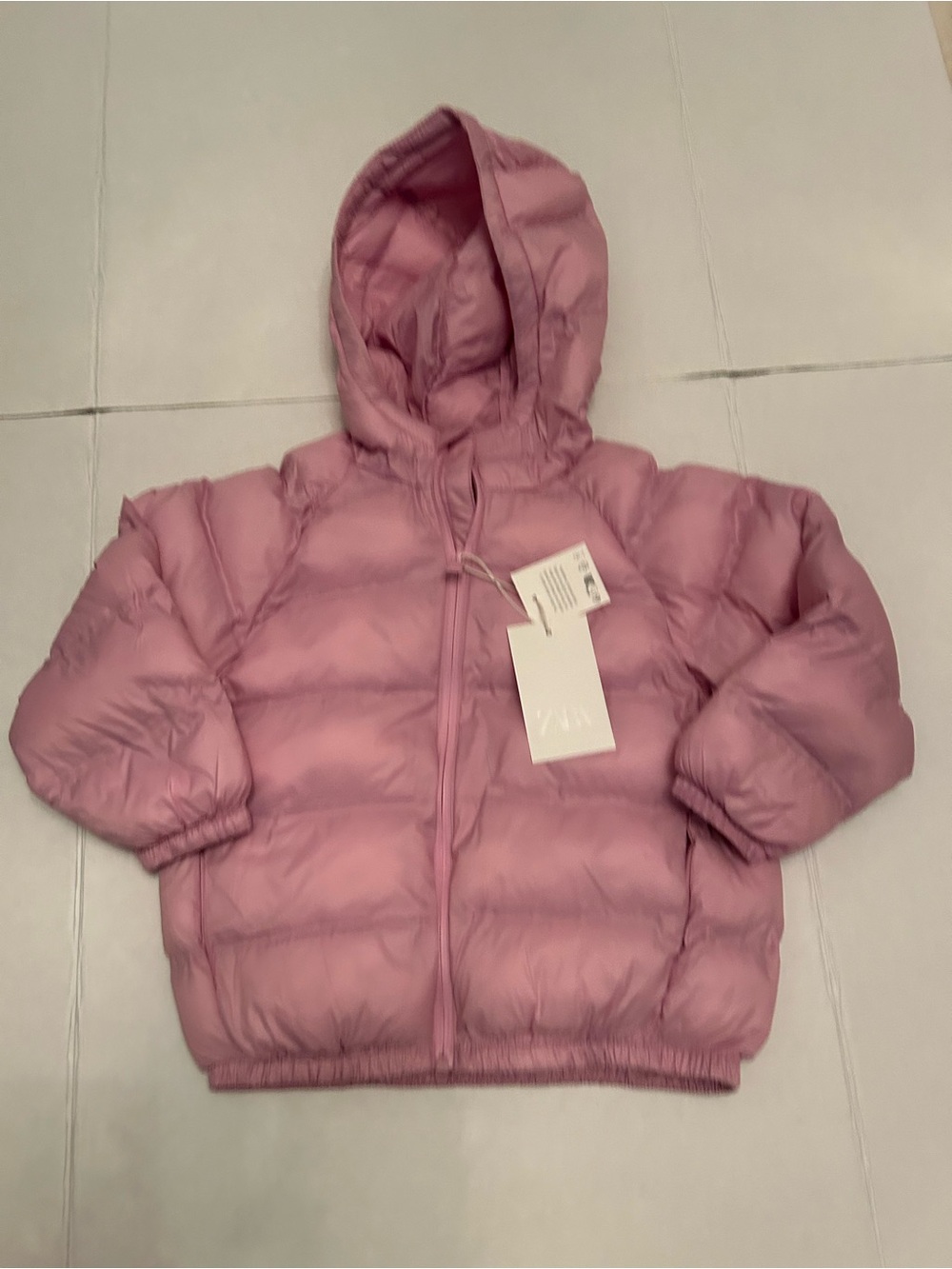 Kids Pink Zara Hooded Puffer Jacket - Pink